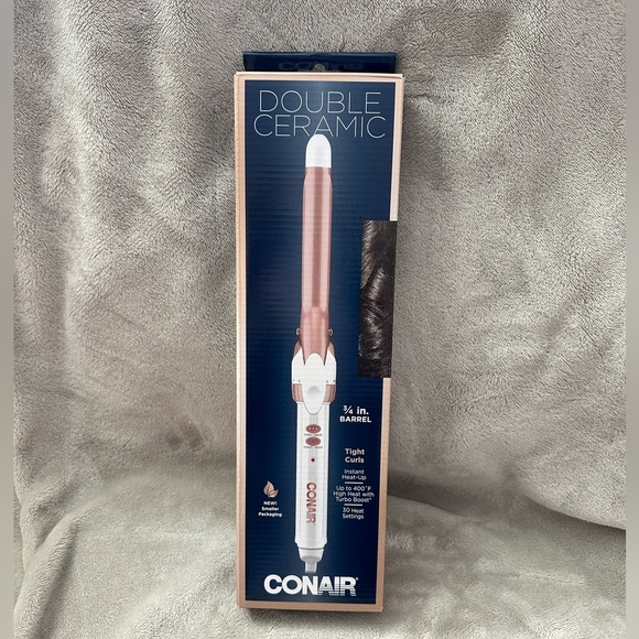 Conair Other - New in Box Conair 3/4 Inch Barrel Double Ceramic Curling Iron Rose Gold & White